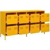 vidaXL Komoda gorčično rumena 135x39x73,5 cm hladno valjano jeklo | Shoptok.si