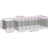  Kavez za pse crni 10,89 m² čelični | shoptok.hr