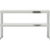  Polica za radni stol s 2 razine 110x30x65 cm nehrđajući čelik | shoptok.hr