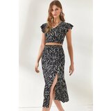 Olalook Two-Piece Set - Black - Fitted Cene