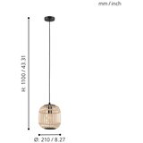 Eglo 43231 - viseći luster na sajli bordesley 1xE27/28W/230V, prečnik 210 mm | Eponuda.com