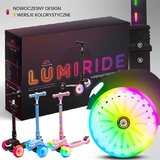  Kotači skutera na tri kotača Rainbow Lumiride LED 7 boja / 20 programa - crni | shoptok.hr
