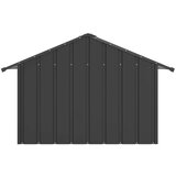 vidaXL Pasja hiša s streho 83x130x85 cm Pocinkano jeklo | Shoptok.si