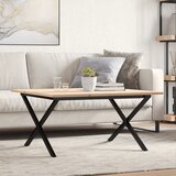 Furnova Klubska mizica X okvir 90x90x45 cm trdna borovina lito železo, (21946472) Cene