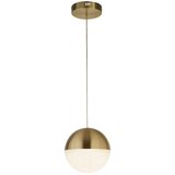 Searchlight Marbles LED viseča svetilka iz satenaste medenine, senčnik iz zdrobljenega ledu, (22101152) | Shoptok.si