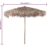  Senčnik iz bamubsa s streho iz listov bananovca 270 cm | Shoptok.si