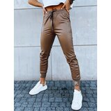 DStreet Spodnie damskie skórzane joggery TERRACE kamelowe | Shoptok.si