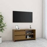 TV ormarić smeđa boja meda 80 x 31 x 39 cm od masivne borovine Cijene