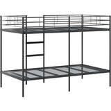 vidaXL Dvoposteljna postelja brez vzmetnice črna 100x200 cm jeklo | Shoptok.si