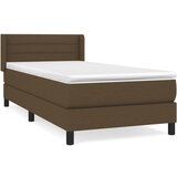 Maison Chic Box spring postelja - Vzmetna postelja z vzmetnico temno rjava 80x200 cm blago SL13389, (21904576) Cene