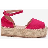Boto Women's platform espadrilles with weaving fuchsia Selise | Shoptok.si