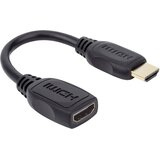 Manhattan HDMI podaljšek HDMI-A vtič, HDMI-A vtičnica 0.2 m črna 354523 dvojno oklopljen, High speed-HDMI z ethernet, UL-certificirano, Ultra HD (4k), (20416118) | Shoptok.si