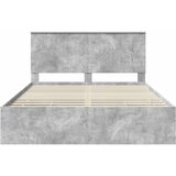  Krevetna konstrukcija s ladicama Betonski sivi 150 x 200 cm | shoptok.hr