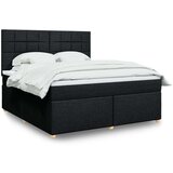 vidaXL Krevet s oprugama i madracem crni 180x200 cm od tkanine | shoptok.hr
