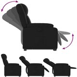  Naslonjač na podizanje od umjetne kože crni | shoptok.hr