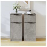  Komode 2 kom siva boja betona 30 x 30 x 70 cm konstruirano drvo | shoptok.hr