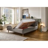 Meise Möbel Sivi tapecirani bračni krevet s prostorom za pohranu s podnicom 160x200 cm Mattis – | shoptok.hr