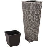  Set vrtnih posuda za sadnju 3 kom od poliratana sivi | shoptok.hr
