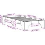  Konstrukcija postelje Voskast rjav 80 x 200 cm, (5000125938) | Shoptok.si