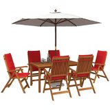  7-dijelni vrtni blagovaonski set 7 kom. Prirodna | shoptok.hr
