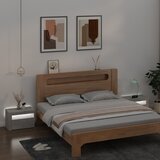  Noćni ormarići 2 kom s LED svjetlima boja betona 60x35x40 cm | shoptok.hr