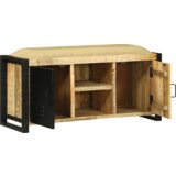 vidaXL Kabinetska klop 100x35x50 cm Trden grob mango | Shoptok.si