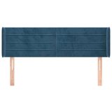  Vzglavje z ušesi temno modro 147x16x78/88 cm žamet, (20936129) | Shoptok.si