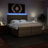  box spring s madracem cappuccino 200x200cm umjetna koža | shoptok.hr
