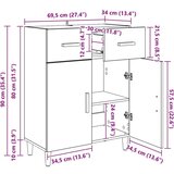 vidaXL Kreveta hrast artisan 34 x 69.5 x 89 cm Konstruirano drvo | shoptok.hr