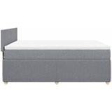  Krevet box spring s madracem svjetlosivi 140x200 cm od tkanine | shoptok.hr