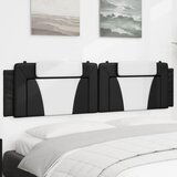 Maison Chic posteljno vzglavje - vzglavna omarica - vzglavna stranica črna in bela 200 cm umetno usnje, (21704298) | Shoptok.si