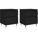 vidaXL Nočna omarica 2 kosa črna 40x35x50 cm inženirski les, (20916419) | Shoptok.si