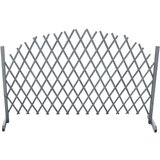 vidaXL Mrežna ograja trden les jelke 1,8x1 m siva | Shoptok.si