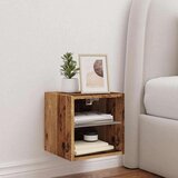 vidaXL TV zidni ormarić s LED svjetlima staro drvo 30x28,5x30 cm | shoptok.hr