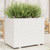 vidaXL Vrtna sadilica bijela 90x60x72 5 cm od masivne borovine | shoptok.hr