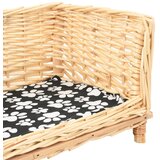  Košara za pse s jastukom 90 x 54 x 35 cm od prirodne vrbe | shoptok.hr