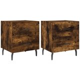 Maison Chic Dvo delni komplet Nočne omarice - Nočne mize dimljen hrast 40x35x47,5 cm inženirski les, (21687394) Cene