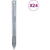 vidaXL Klini za šotor 24 kosov 22 cm Ø20 mm pocinkano jeklo | Shoptok.si