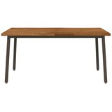  Stol za blagovanje s prirodnim rubom 160 x 80 x 75 cm Prirodna - Prirodno kava 160 x 80 x 75 cm Živi rub | shoptok.hr