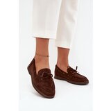 Boto Women's Flat Loafers with Laces Chocolate Zalina | shoptok.hr