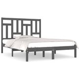The Living Store Posteljni okvir siv iz trdne borovine 200x200 cm - Posteljni Okvir, (21524105) | Shoptok.si