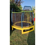  Trampolin Ø223 cm z varnostno mrežo, nosilnost do 150 kg, rumeno - rdeč | Shoptok.si