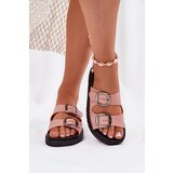 Boto Ladies Sandals With Buckles On Platform Pink Elamas | Shoptok.si