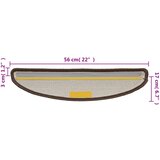  Prostirke za stepenice 15 kom 56x17x3 cm smeđe poluokrugle | shoptok.hr