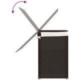  Košara za rublje s 2 odjeljka tamnosmeđa 53x35x57 cm poliratan | shoptok.hr