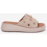 VINCEZA Women's Suede Slippers With Pins | Shoptok.si
