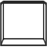  Konzolni stol crni 80 x 35 x 75 cm od kaljenog stakla | Shoptok.si