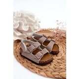 Kesi Children's sandals on a cork platform, Velcro fastening, grey Rorria | shoptok.hr