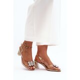 S. BARSKI Transparent Heels With Heel Gold SBarski | Shoptok.si