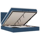 Otomanski krevet s madracem i LED plavi 160x200cm tkanine | shoptok.hr